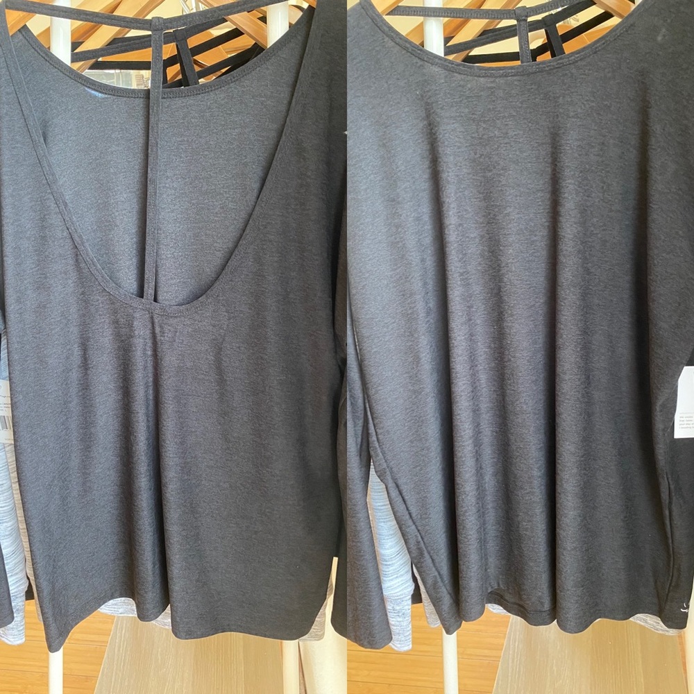 Beyond Yoga long sleeve open back tee